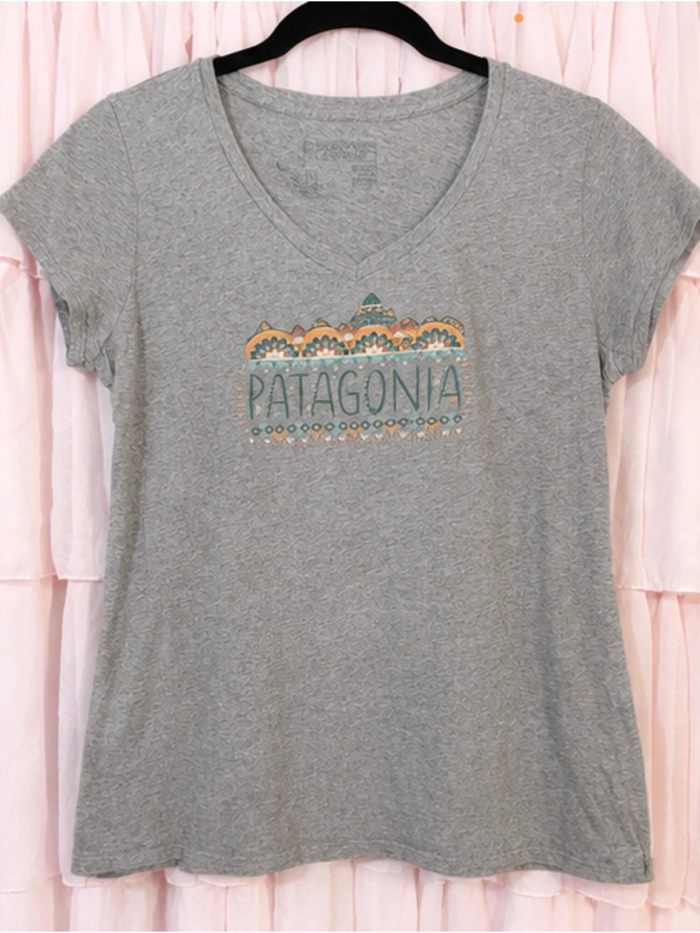 Patagonia Women’s V-Neck Graphic Tee - Gray